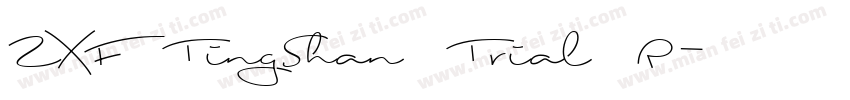 ZXF TingShan Trial R字体转换